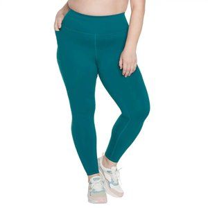 NWoT Skechers GoWalk Women Hi Waist 4 Way Stretch Legging Teal Sz M $60 1A070